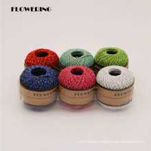 Custom Manufactured Wholesale Cotton Rope Ball with Gold Silk